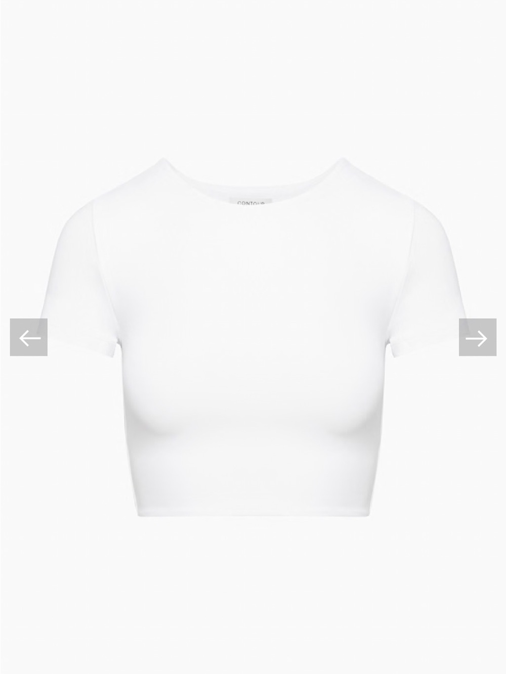 Aritzia White Short Sleeve Cropped Tee